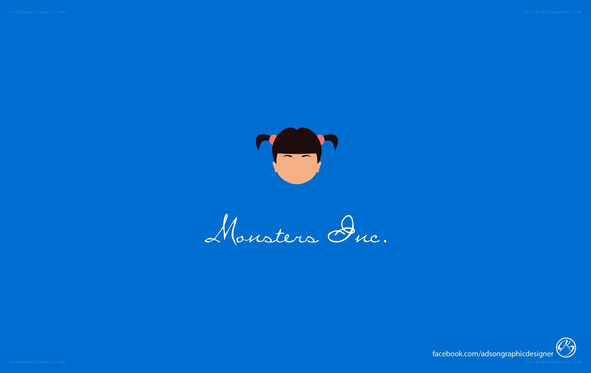 Monsters Inc logo with character