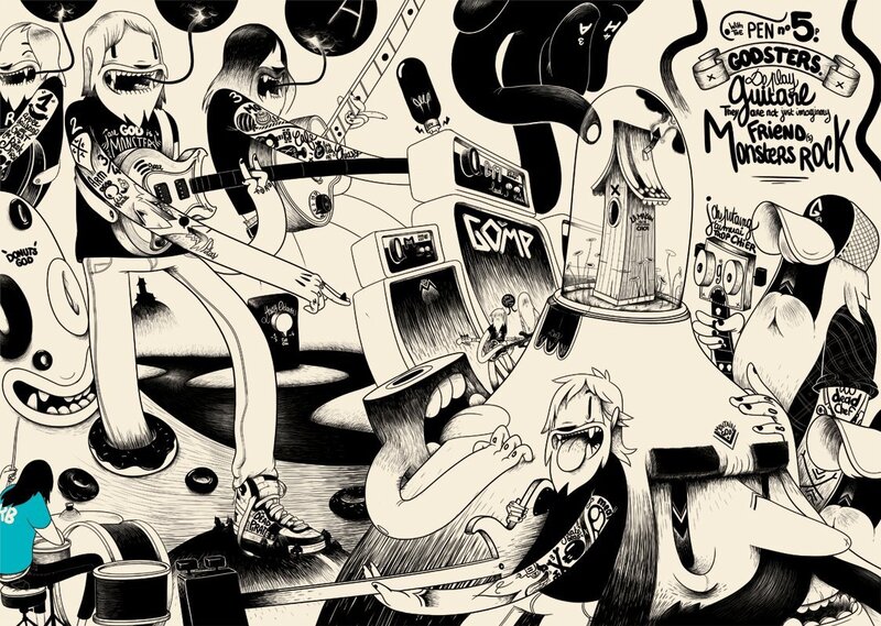 Monsters Rock band illustration