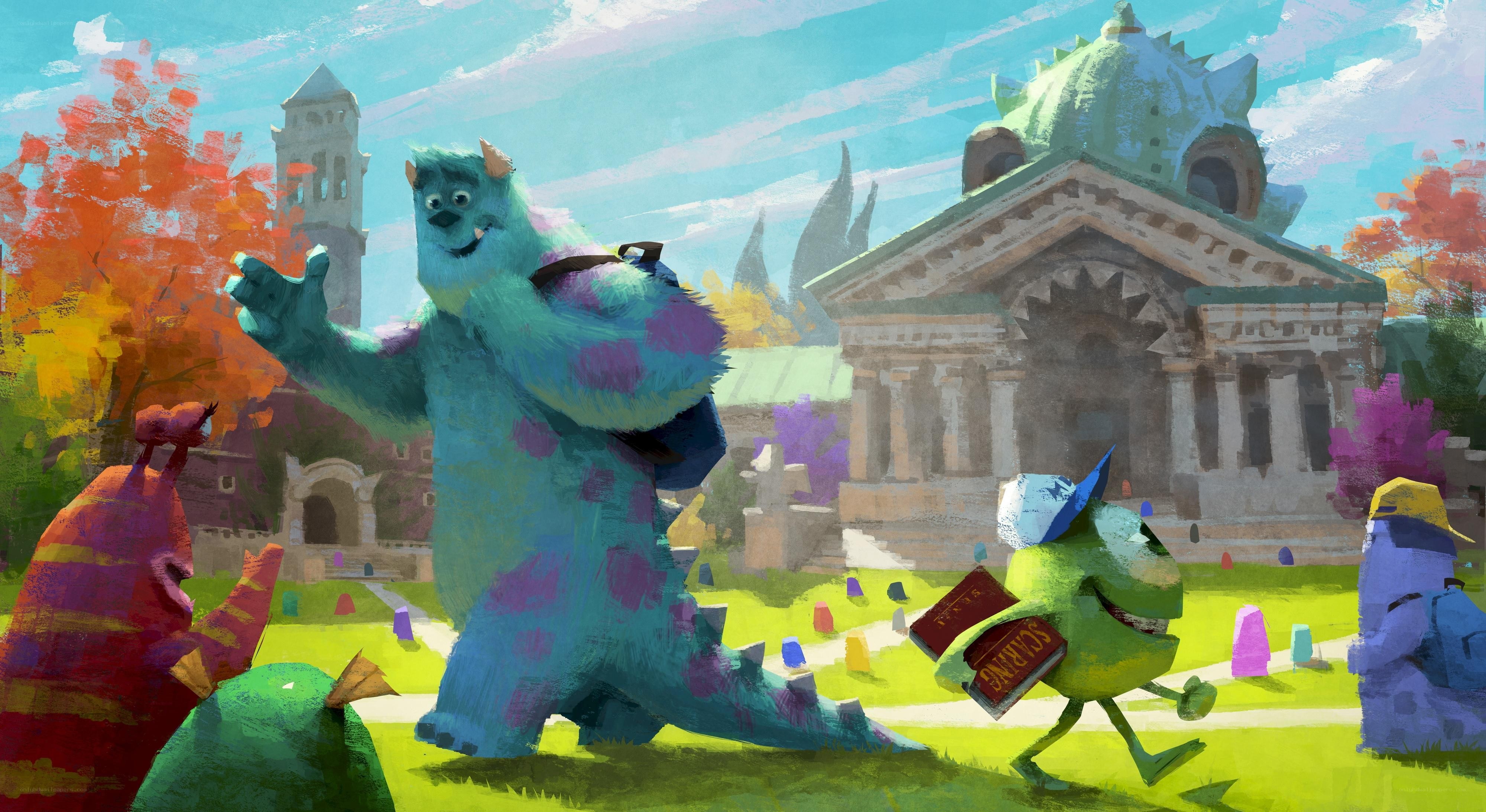 Monsters University campus scene