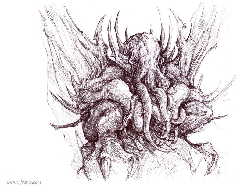 monstrous creature sketch