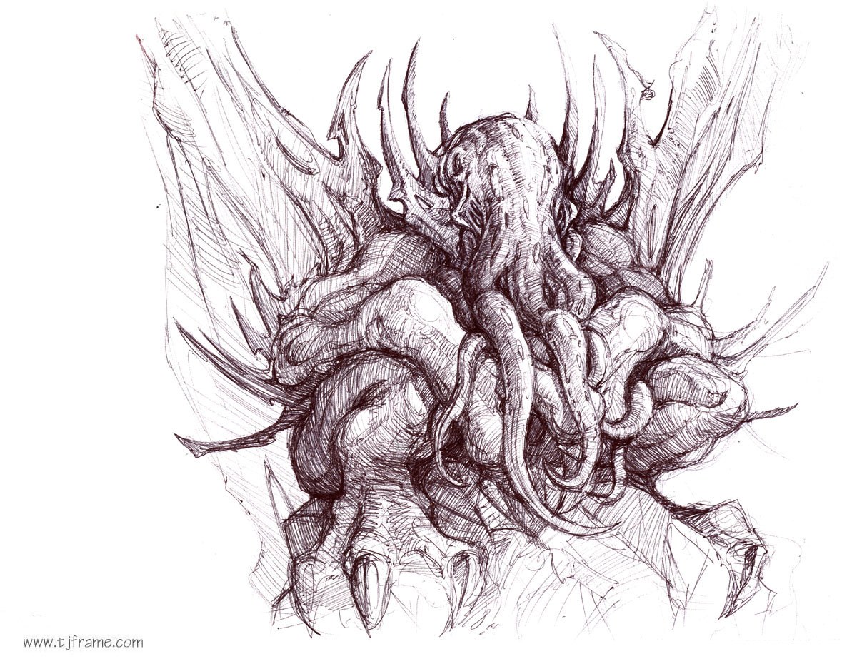 monstrous creature sketch