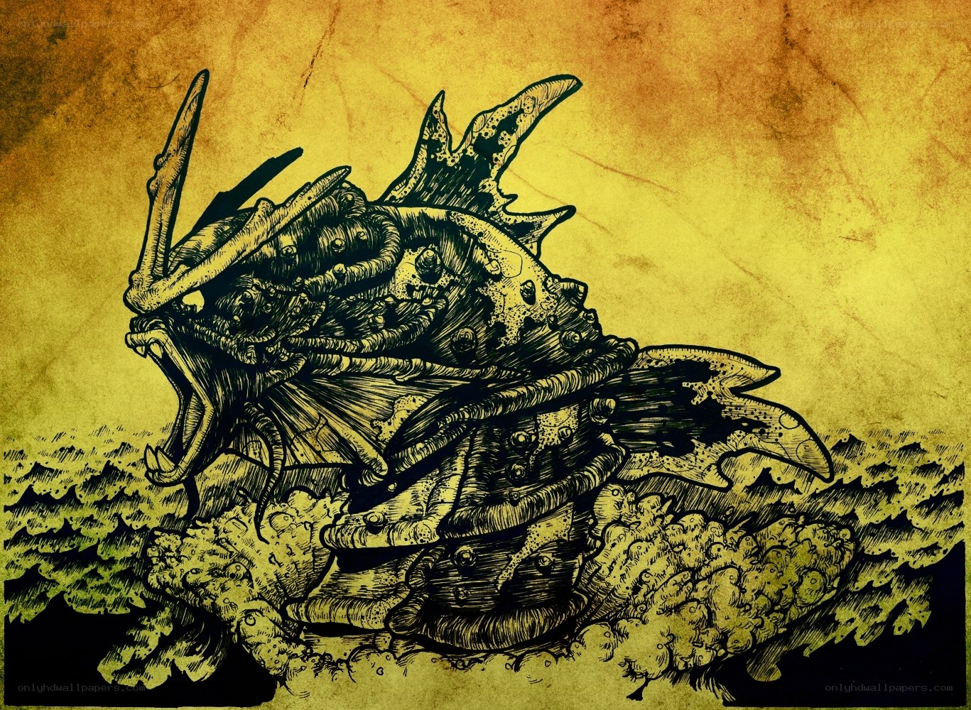 monstrous sea creature illustration