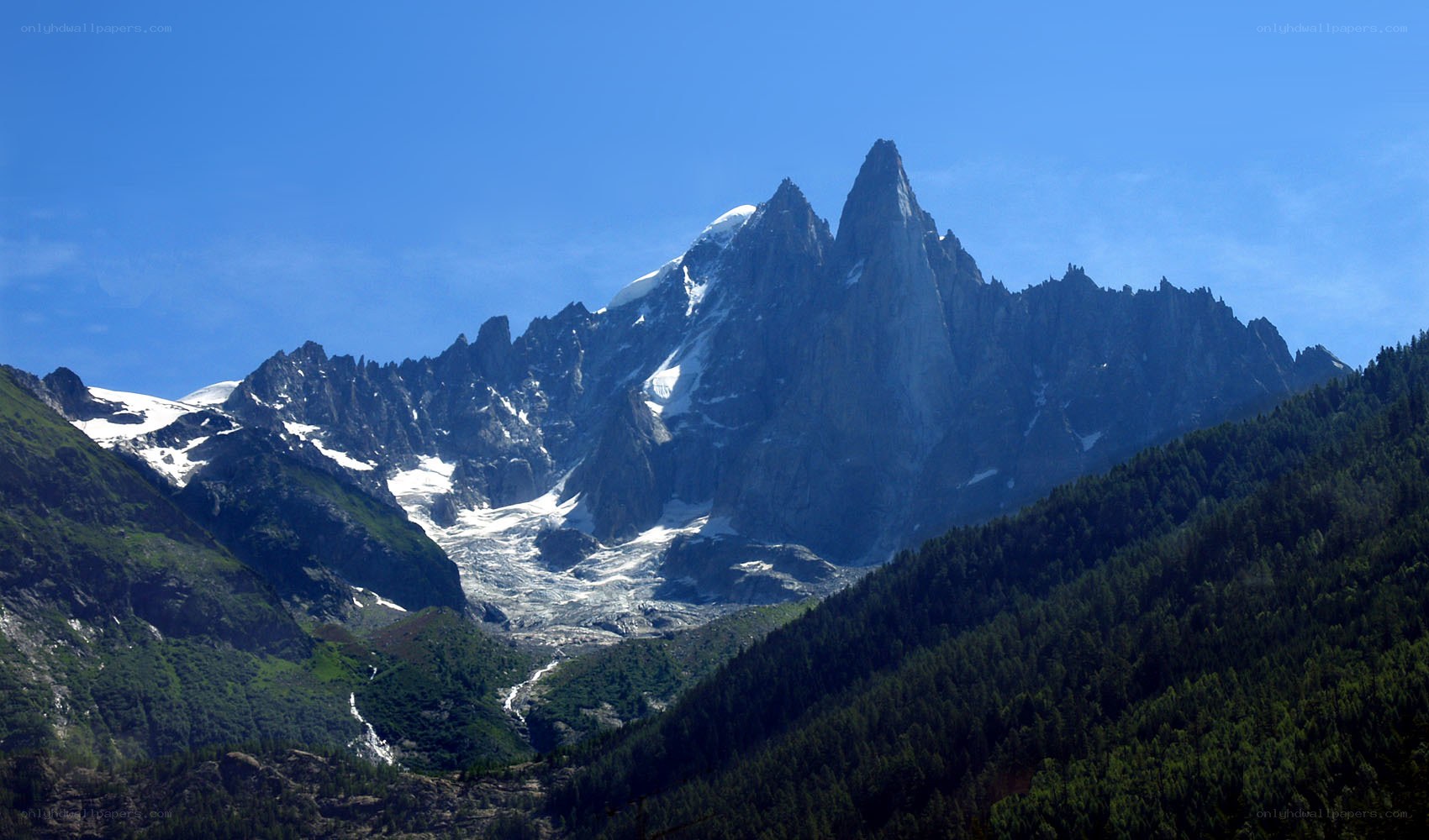 Mont Blanc mountain peak