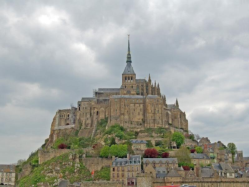 Mont Saint-Michel Abbey — Gray, Dramatic