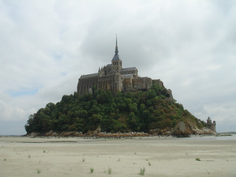 Mont Saint-Michel Abbey — Gray, Serene, Afternoon