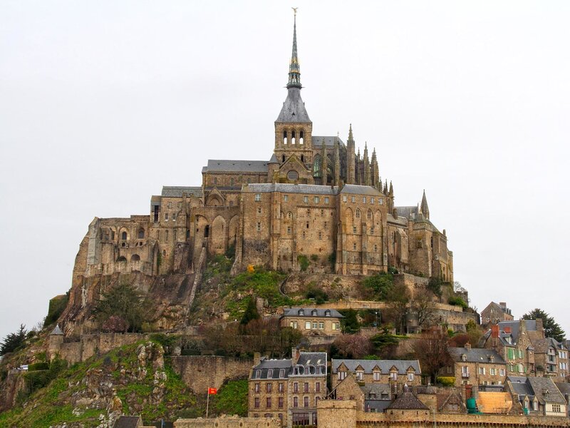 Mont Saint-Michel Abbey — Gray, Serene