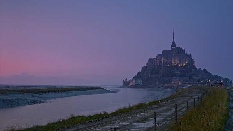 Mont Saint-Michel at dusk