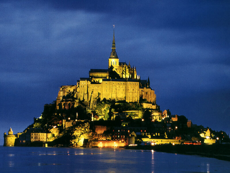 Mont Saint-Michel at Night — Blue