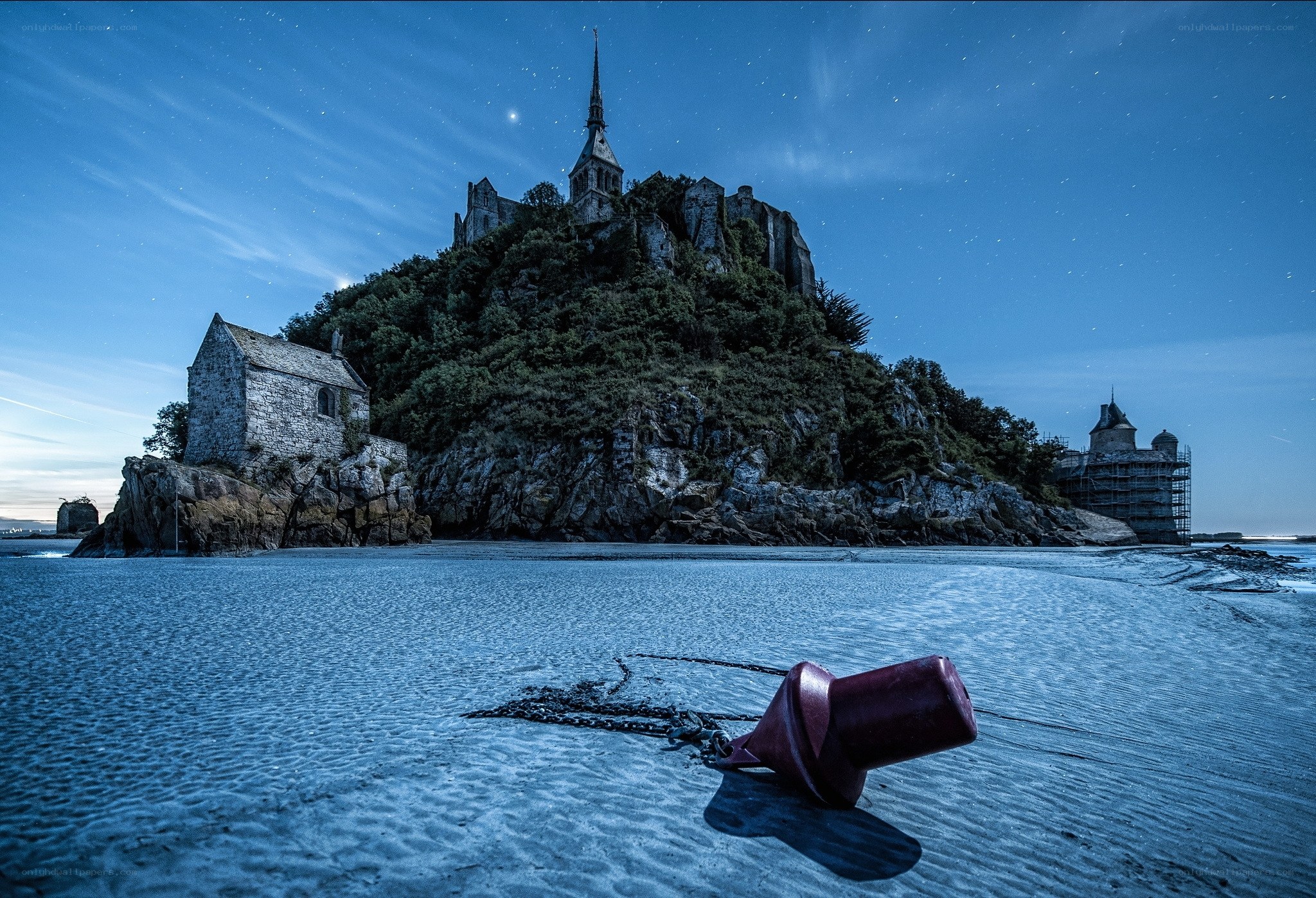 Mont Saint-Michel at night