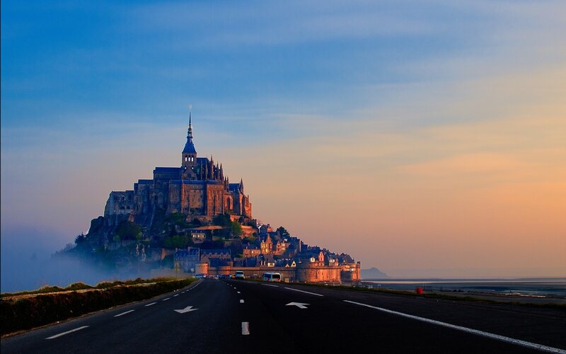 Mont Saint-Michel at sunrise