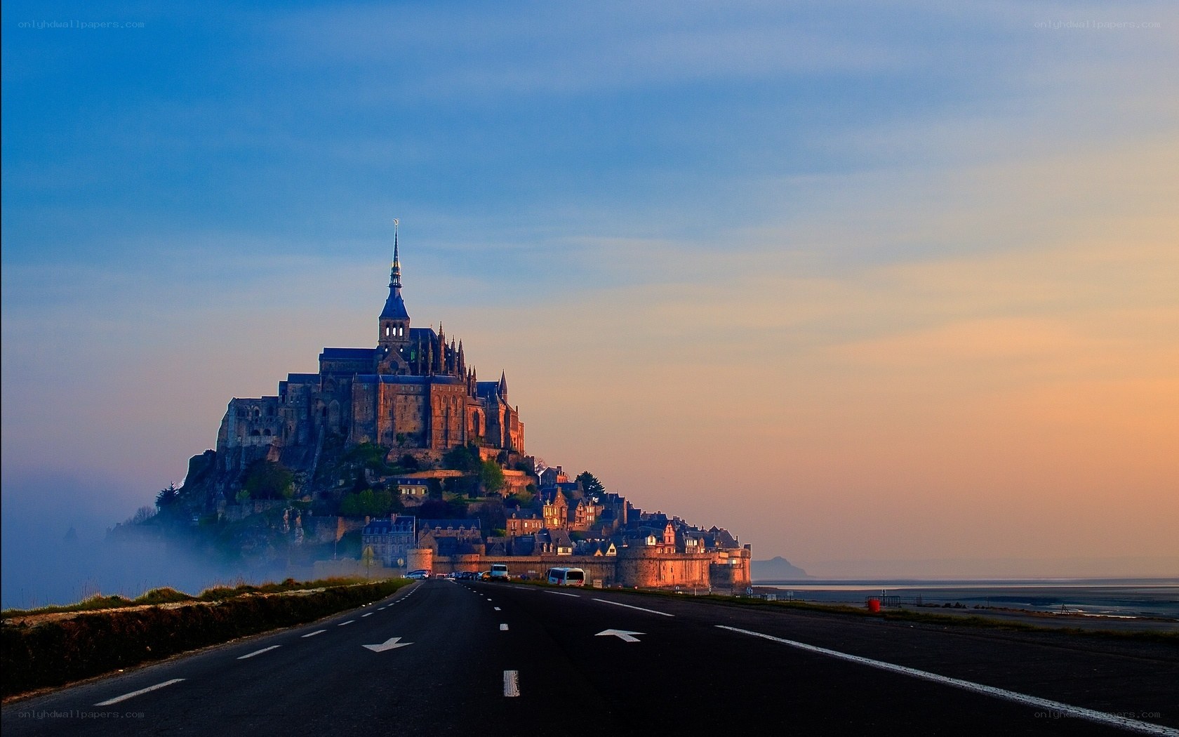 Mont Saint-Michel at sunrise