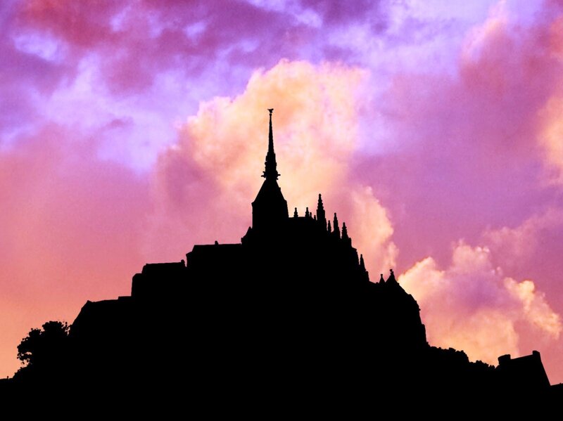 Mont Saint-Michel at sunset