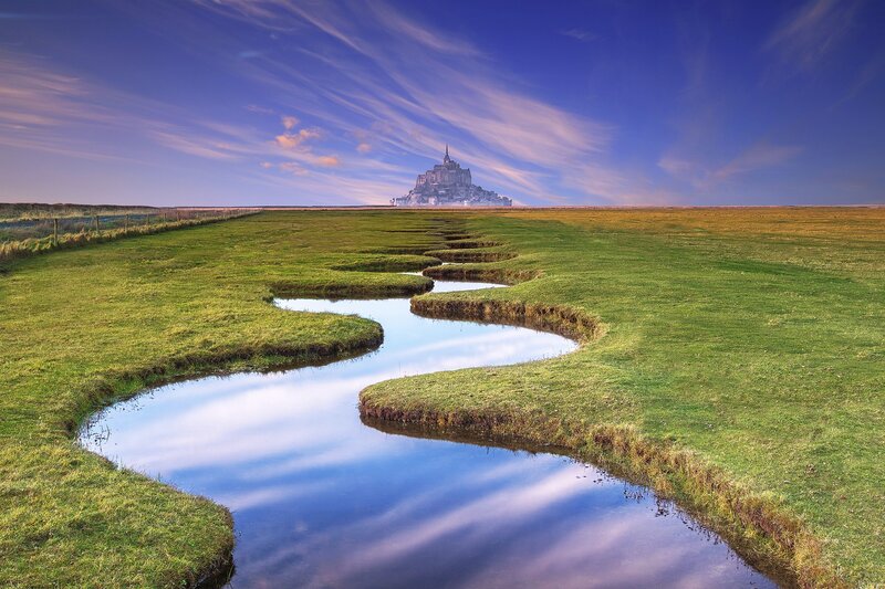 Mont Saint-michel — Blue, Serene