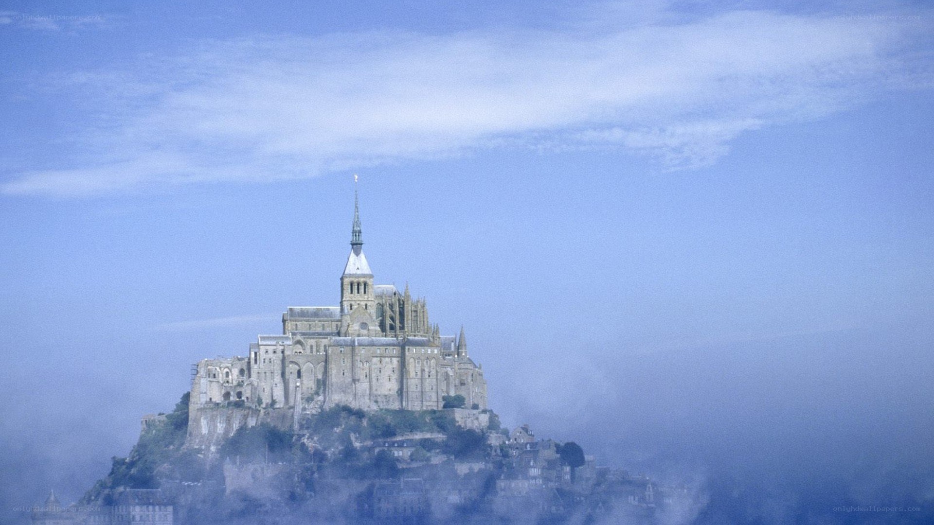 Mont Saint-Michel in mist