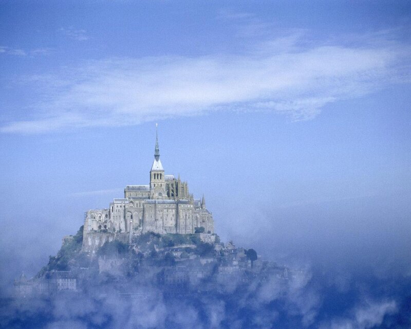 Mont Saint-Michel in mist