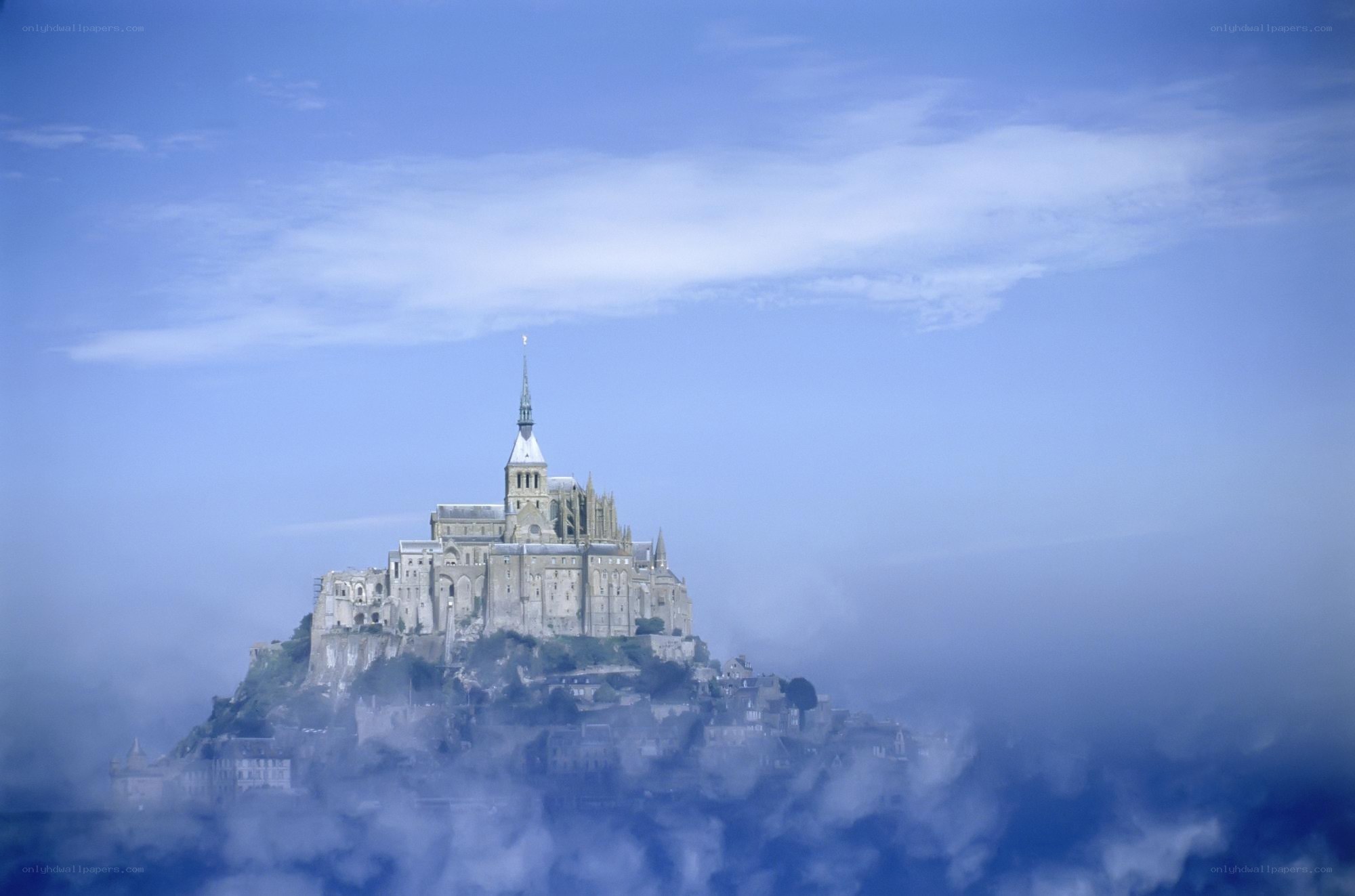 Mont Saint-Michel in mist