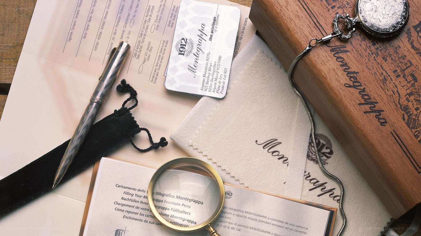 Montegrappa pen and pocket watch set