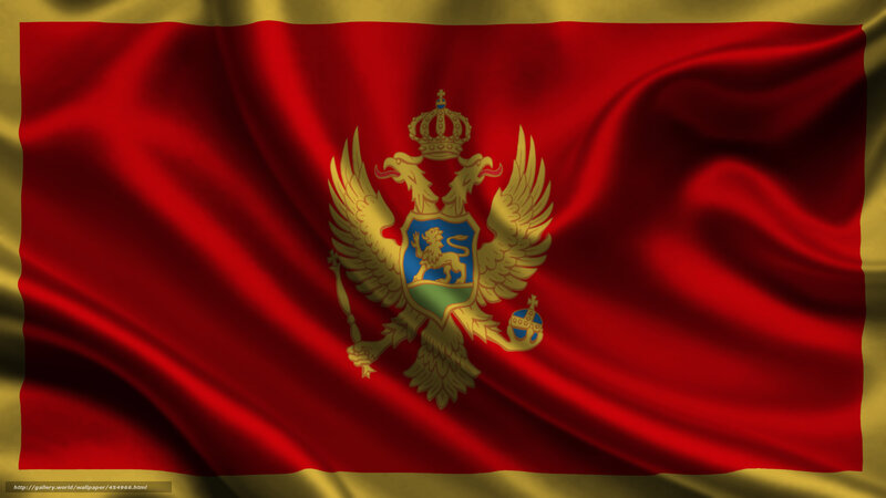 Montenegro flag waving