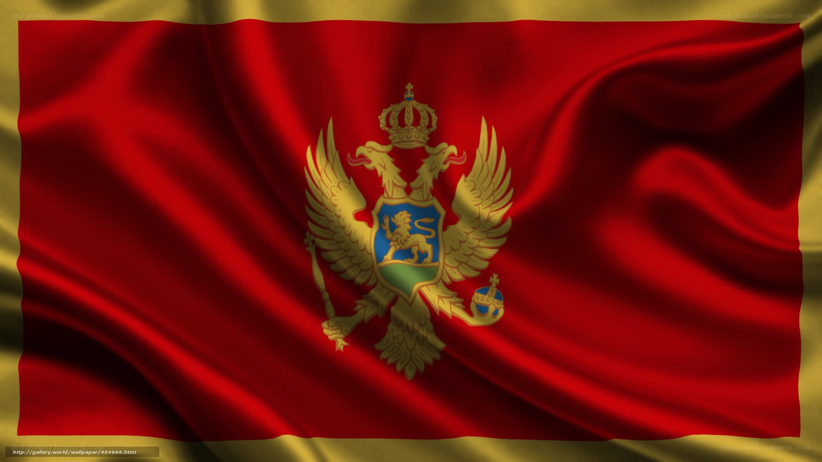 Montenegro flag waving