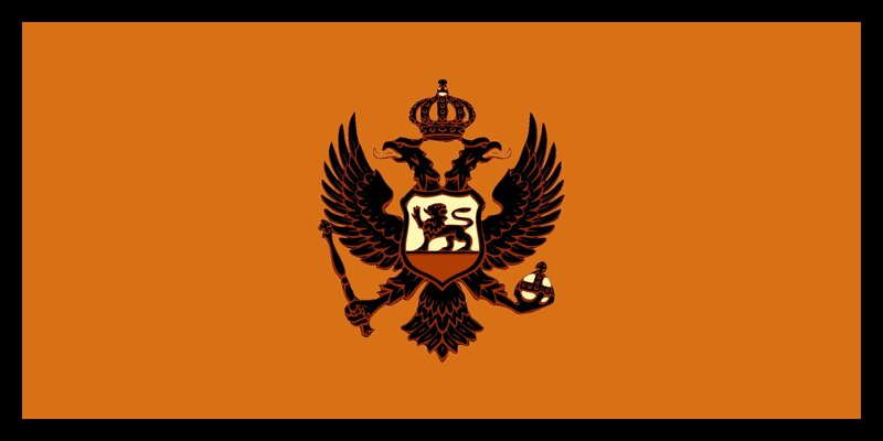 Montenegro flag with coat of arms