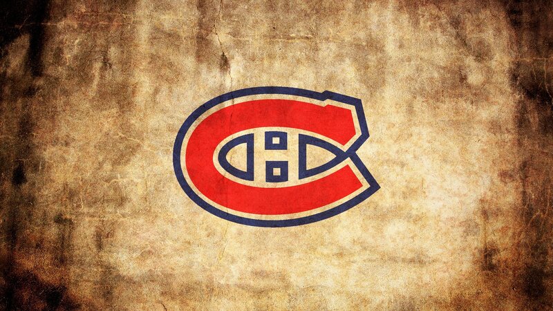 Montreal Canadiens logo on vintage background
