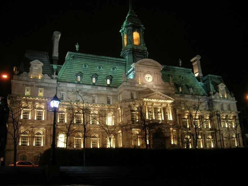 Montreal City Hall at night