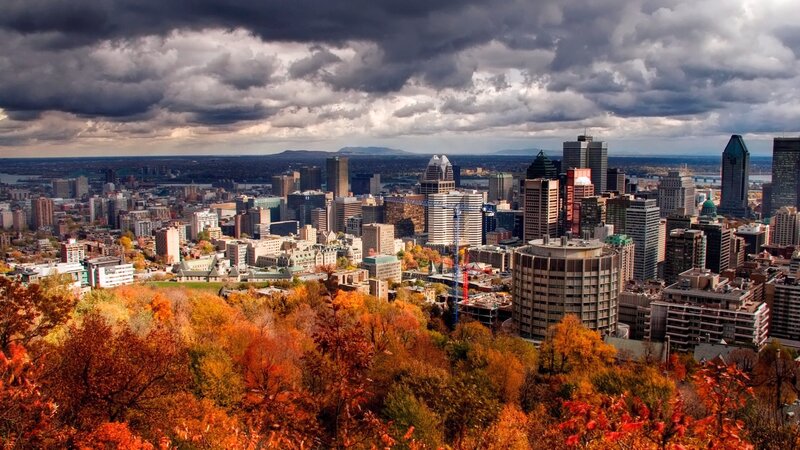 Montreal Cityscape — Orange, Dramatic