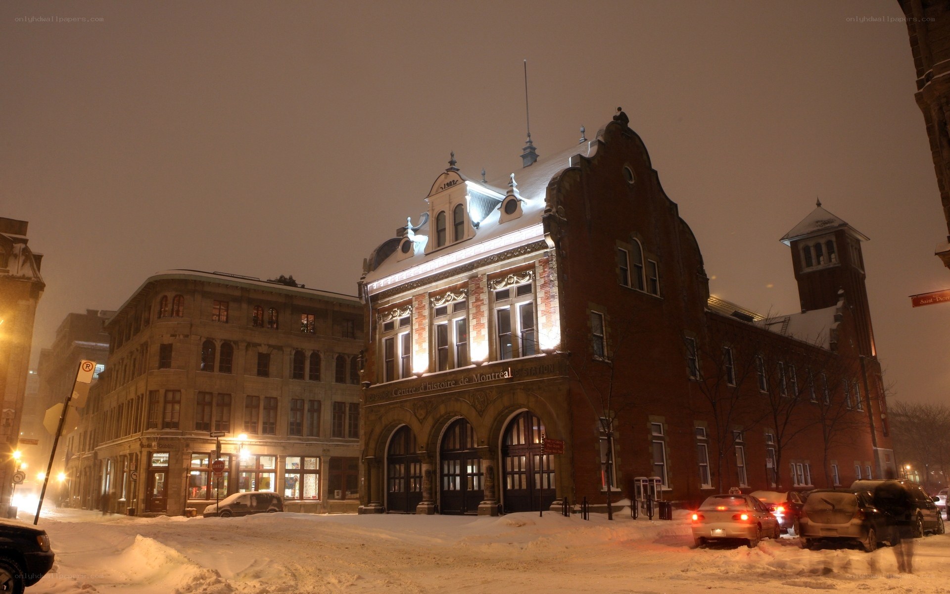 Montreal History Centre at night