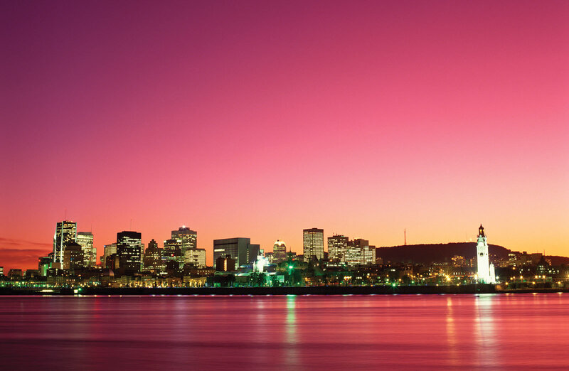 Montreal skyline at dusk