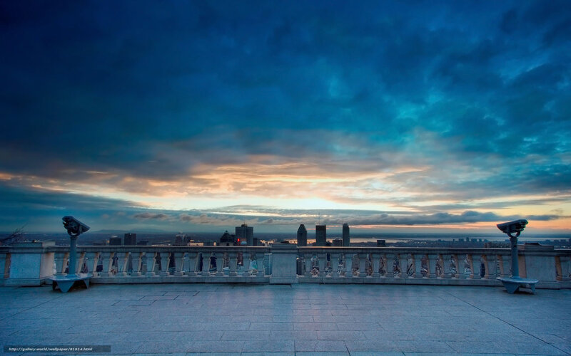Montreal skyline at dusk