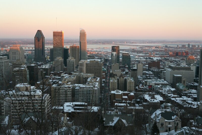 Montreal skyline at dusk