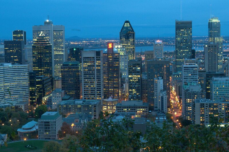 Montreal skyline at dusk