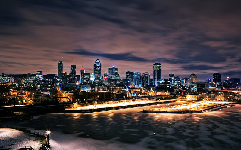 Montreal skyline at night