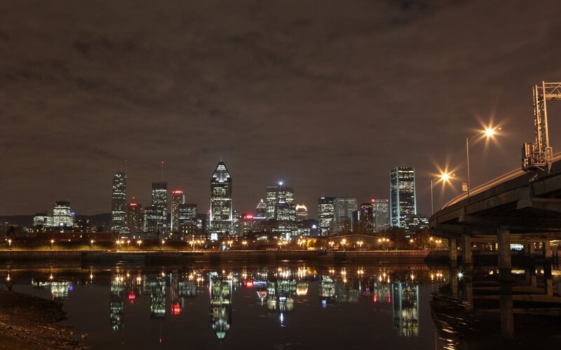 Montreal skyline at night