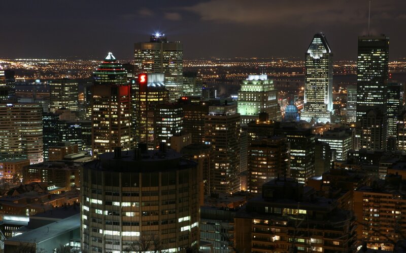 Montreal skyline at night