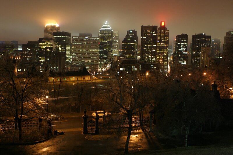 Montreal skyline at night