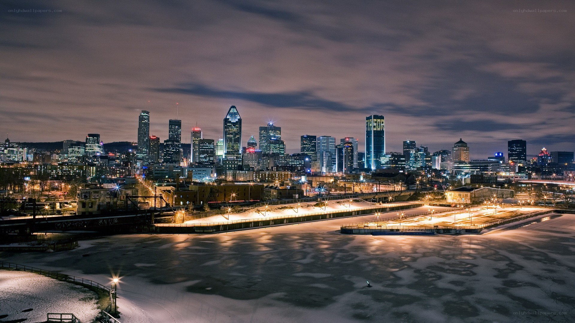 Montreal skyline at night