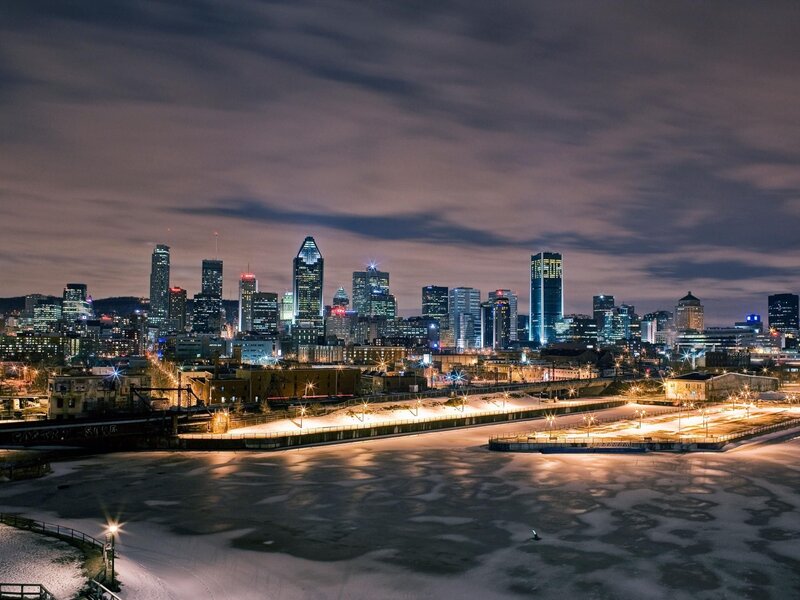 Montreal skyline at night