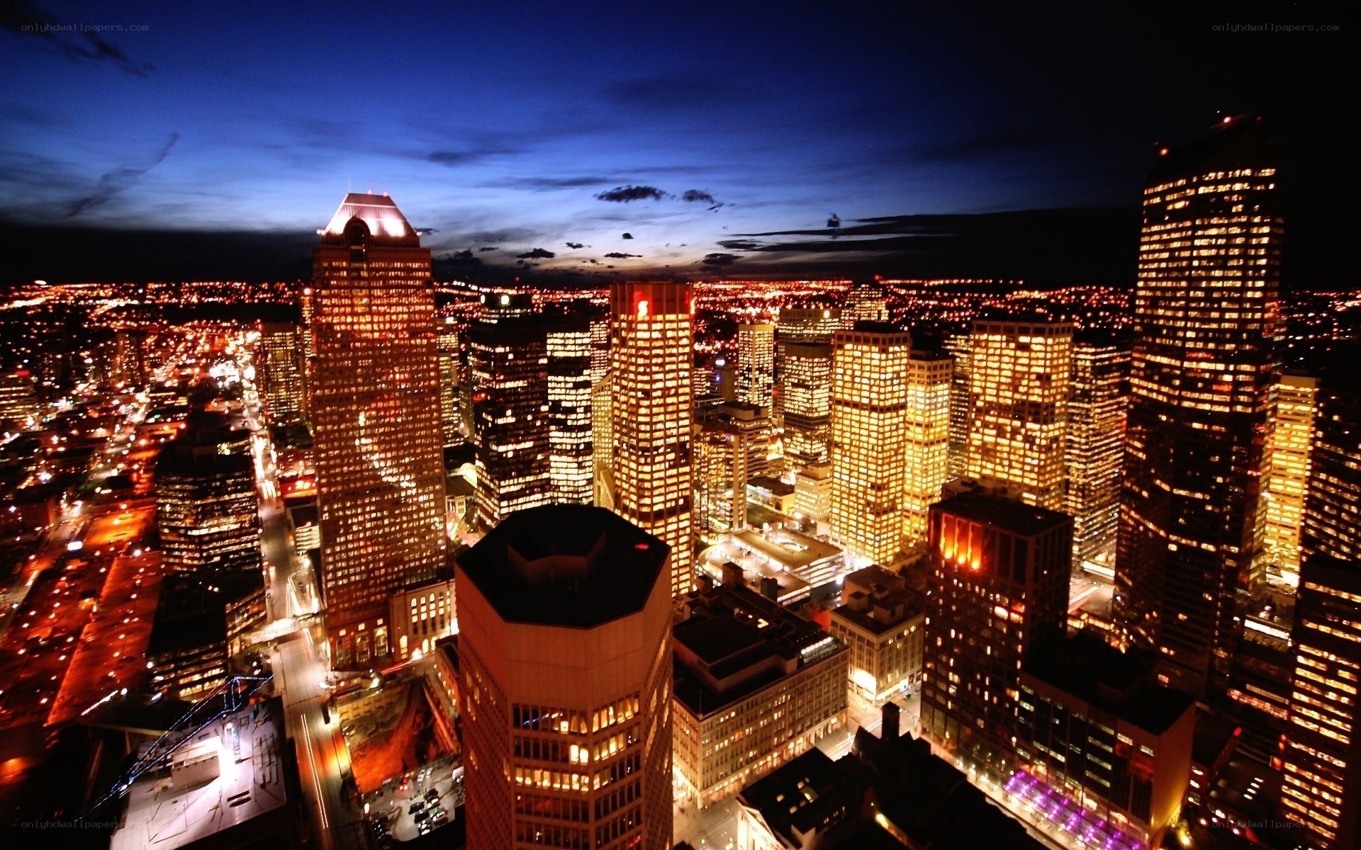 Montreal skyline at night