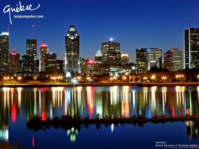 Montreal Skyline at Night — Blue, Serene