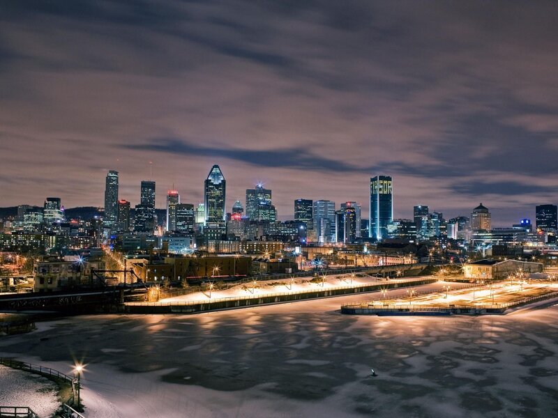 Montreal Skyline at Night — River