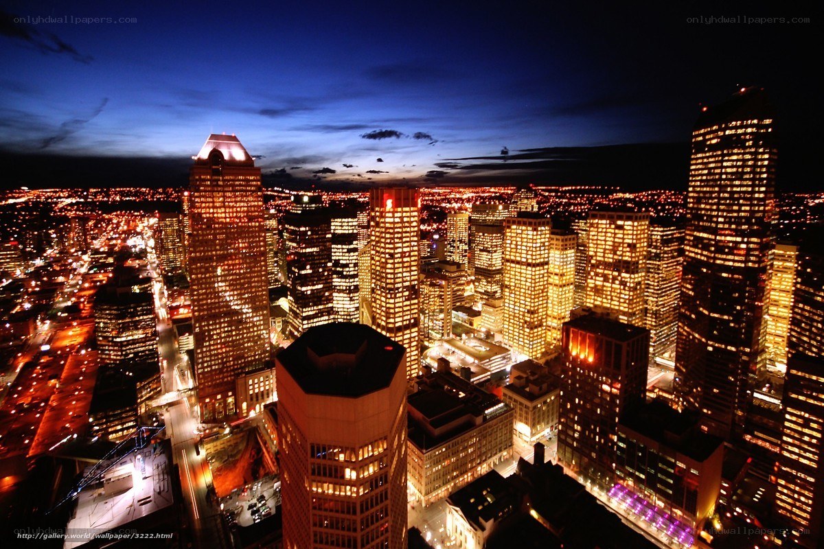 Montreal skyline at night