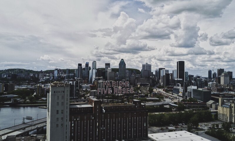 Montreal Skyline — Gray, Overcast