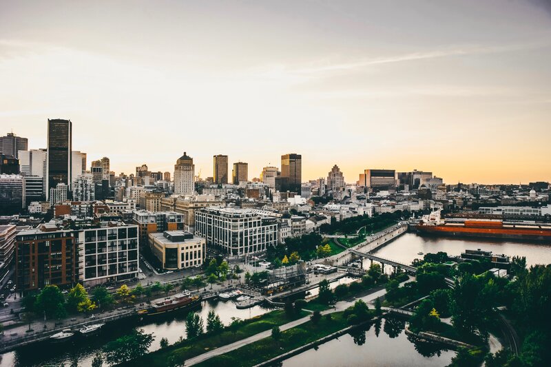Montreal Skyline — Gray