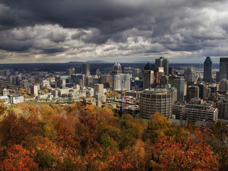 Montreal skyline in autumn