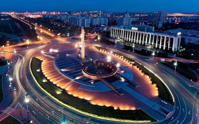Monument at Night — Blue, Dramatic