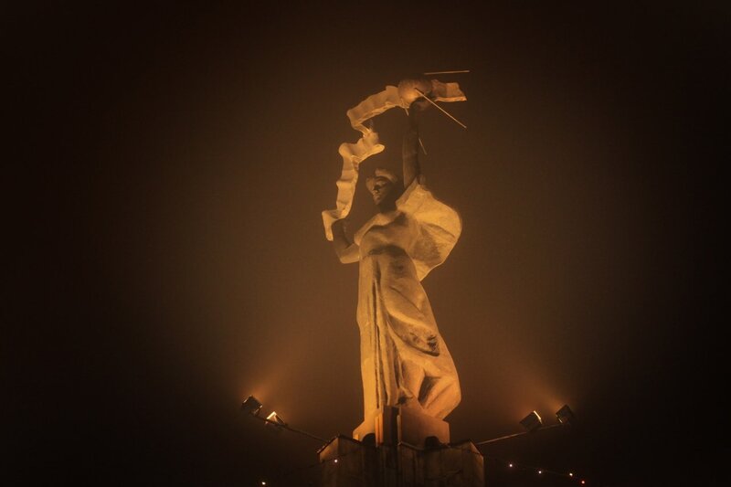 Monument at night