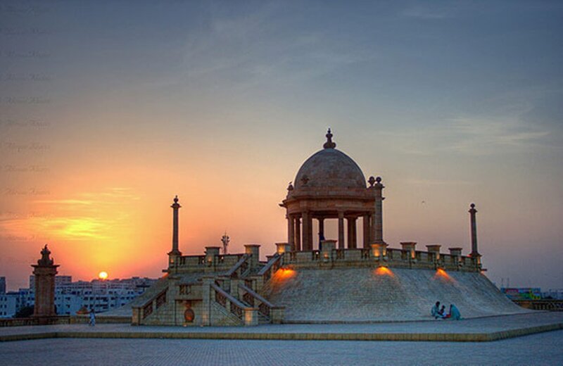 Monument at Sunset — Orange