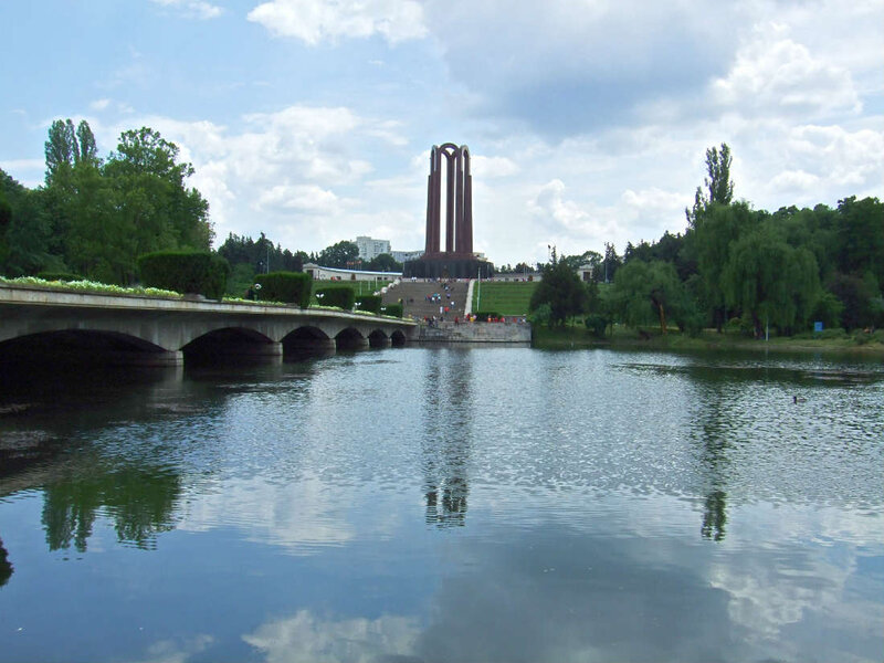 Monument by a Lake
