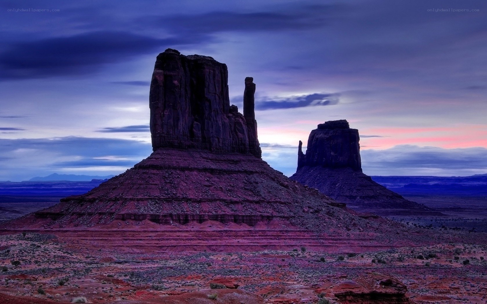 Monument Valley at dusk